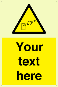 Custom warning barrier